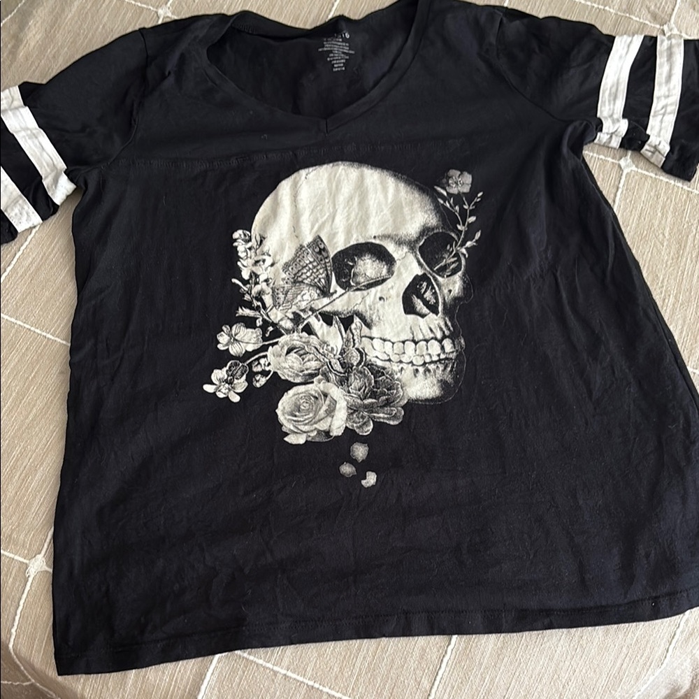 Torrid Black Skull Graphic Tee